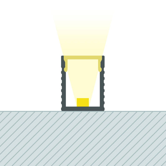 Lumexa Aluminium mini-opbouwprofiel voor LED-strip tot 6 mm