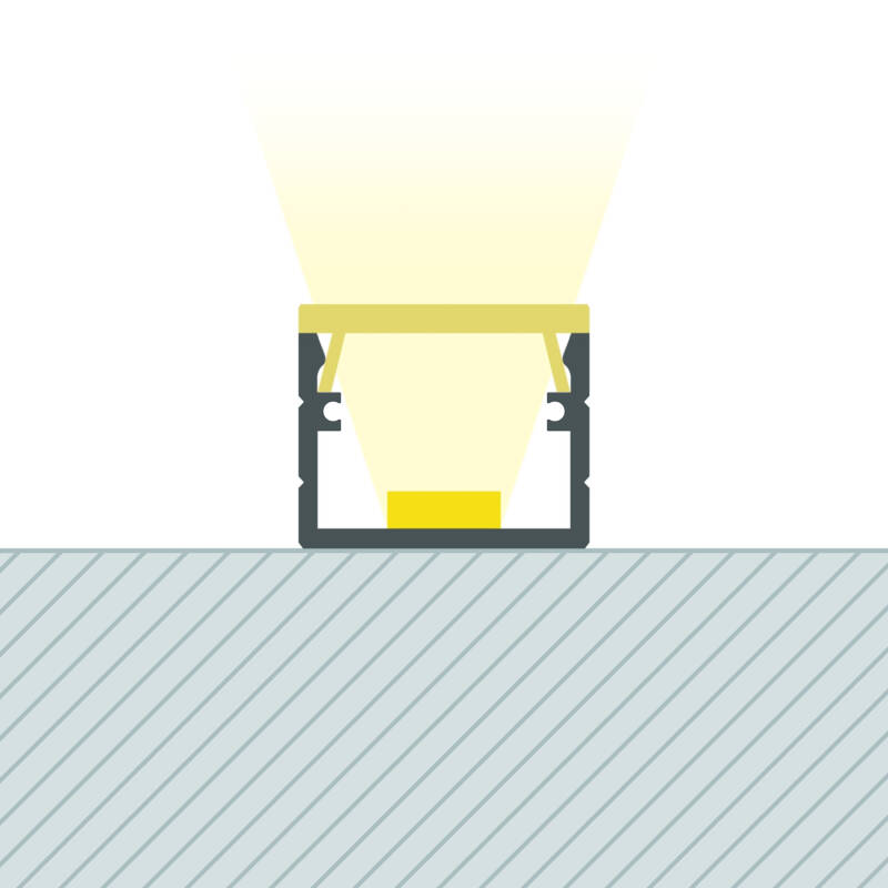 Lumexa Aluminium opbouwprofiel 2m voor LED-strip tot 8 mm