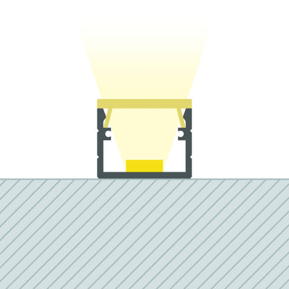 Lumexa Aluminium opbouwprofiel 2m voor LED-strip tot 8 mm