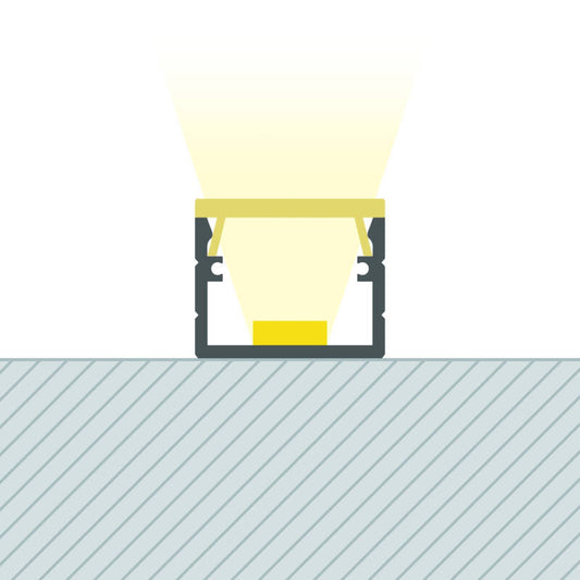 Lumexa Aluminium opbouwprofiel 2m voor LED-strip tot 8 mm