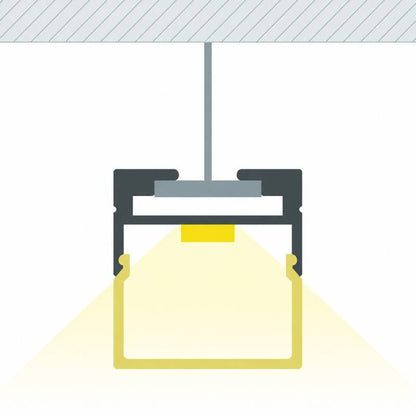 Lumexa Aluminium ophangprofiel 2m voor LED-strip tot 17 mm