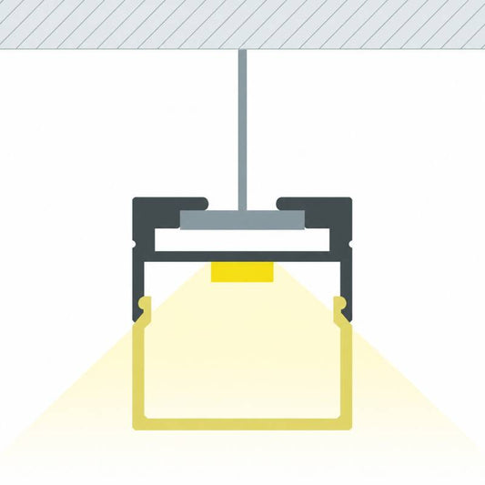 Lumexa Aluminium ophangprofiel 2m voor LED-strip tot 17 mm