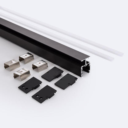 Lumexa Aluminium Profiel Dubbelzijdige Verlichting 2m Zwart voor LED-strip tot 10 mm