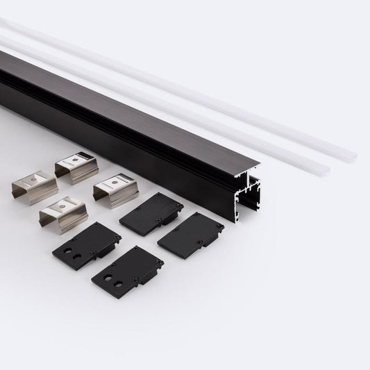 Lumexa Aluminium Profiel Dubbelzijdige Verlichting 2m Zwart voor LED-strip tot 10 mm