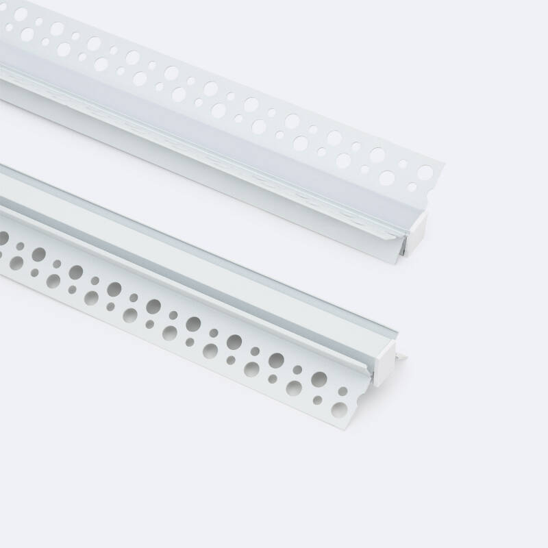 Lumexa Aluminium Profiel Gips/Pladur inbouw voor binnenhoek LED-strip tot 9 mm
