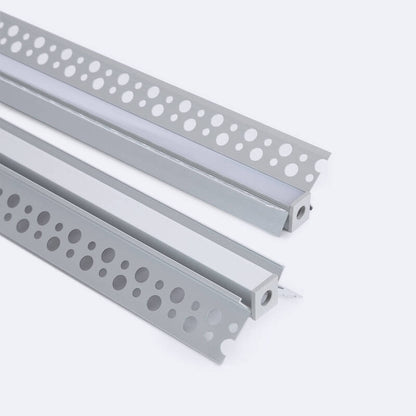 Lumexa Aluminium Profiel Gips/Pladur inbouw voor binnenhoek LED-strip tot 9 mm