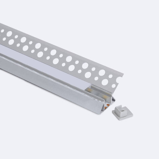 Aluminium profiel gips inbouw binnenhoek | voor LED-strip tot 9mm