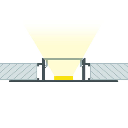 Lumexa Aluminium Profiel Gips/Pladur Integratie voor LED-strip tot 20 mm