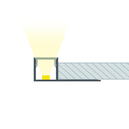 Lumexa Aluminium Profiel Gips/Pladur Integratie voor LED-strip tot 8 mm