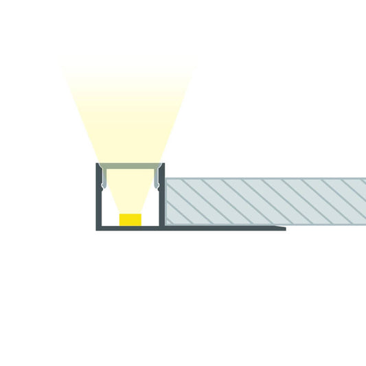 Lumexa Aluminium Profiel Gips/Pladur Integratie voor LED-strip tot 8 mm