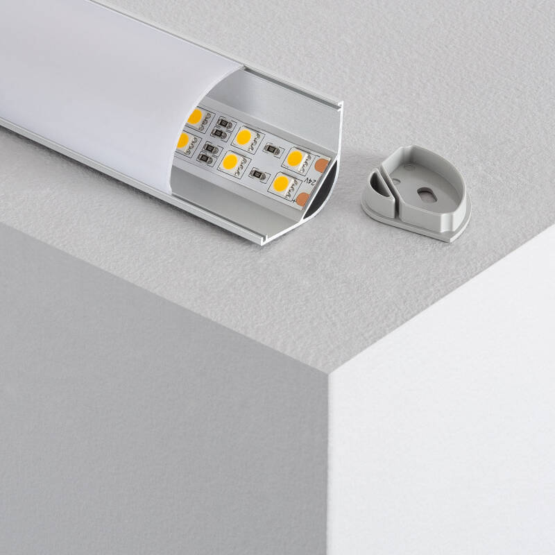 Aluminium profiel hoek rond | voor LED-strip tot 20mm