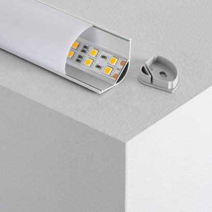 Aluminium profiel hoek rond | voor LED-strip tot 20mm