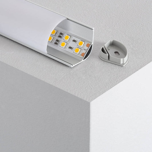 Aluminium profiel hoek rond | voor LED-strip tot 20mm