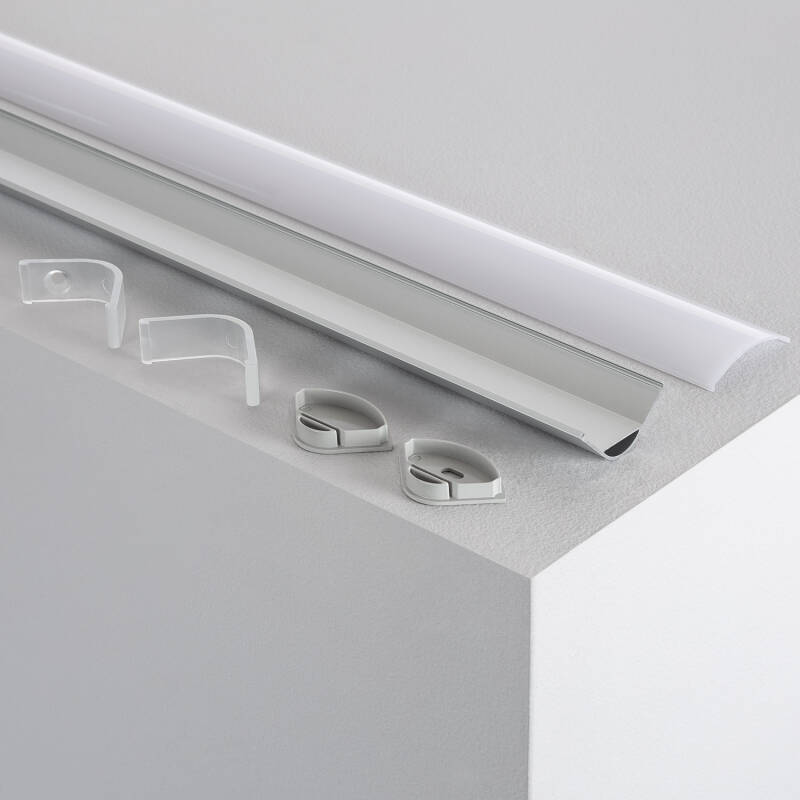 Aluminium profiel hoek rond | voor LED-strip tot 20mm
