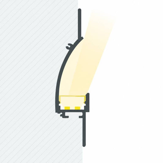 Lumexa Aluminium Profiel inbouw voor Gips/Pladur 2m Voor LED-strip tot 12mm