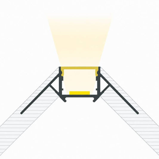 Lumexa Aluminium profiel met doorlopende deksel voor pleisterwerk/pladur voor buitenhoek LED-strip tot 8 mm
