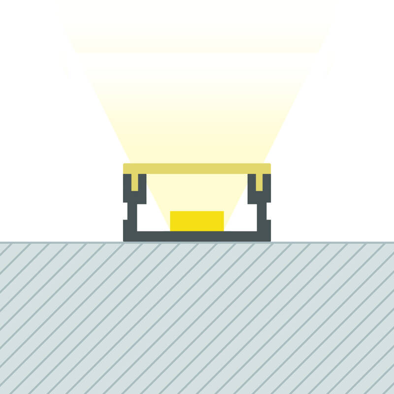 Lumexa Aluminium profiel Opbouw 2 m voor LED-strip tot 10 mm