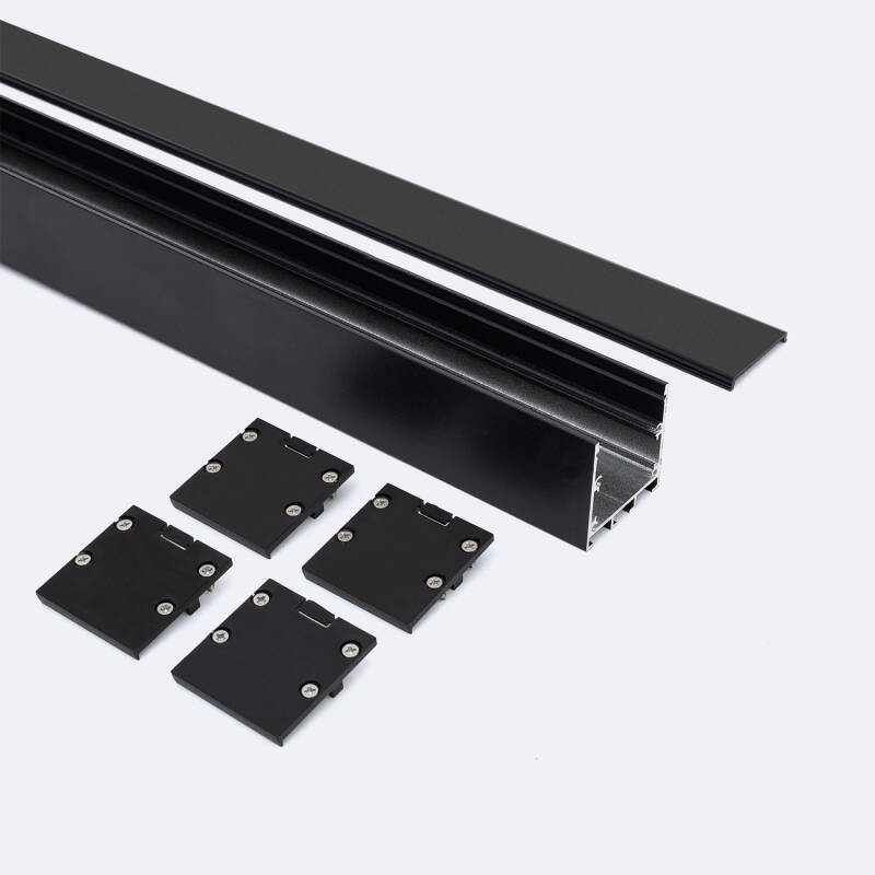 Aluminium profiel opbouw clip-on verzonken | voor LED-strip tot 24mm