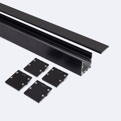 Aluminium profiel opbouw clip-on verzonken | voor LED-strip tot 24mm