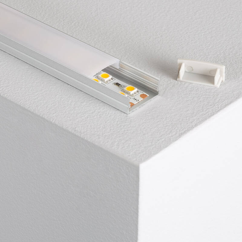 Aluminium profiel opbouw | voor dubbele LED-strip tot 20mm