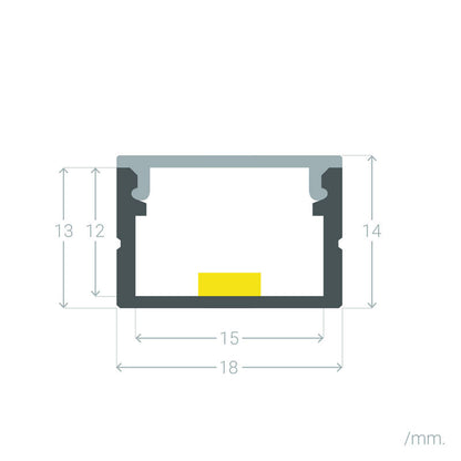 Lumexa Aluminium Profiel Opbouw voor LED-strip tot 15 mm