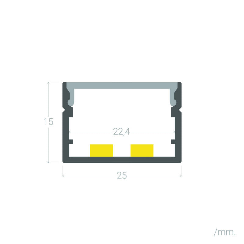 Lumexa Aluminium profiel Opbouw voor LED-strip tot 20 mm