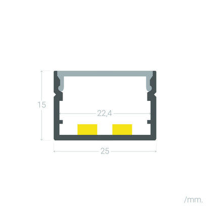 Lumexa Aluminium profiel Opbouw voor LED-strip tot 20 mm