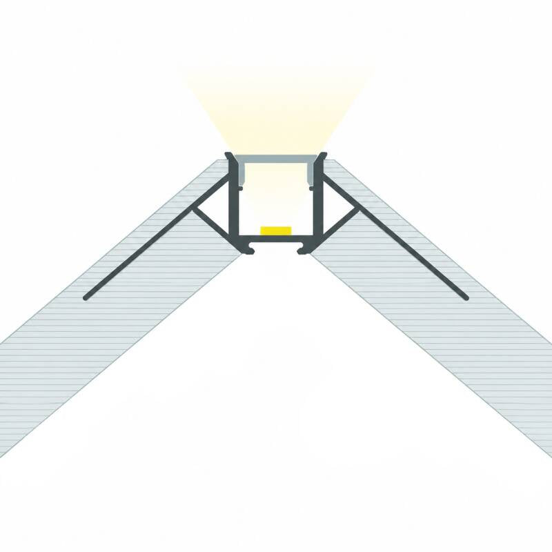 Lumexa Aluminium profiel Pleisterwerk/Pladur integratie voor buitenhoek LED-strip tot 8 mm