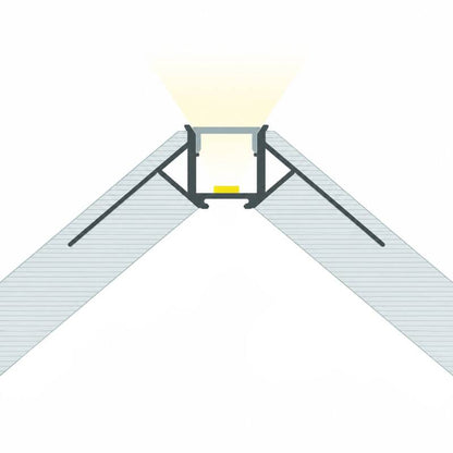 Lumexa Aluminium profiel Pleisterwerk/Pladur integratie voor buitenhoek LED-strip tot 8 mm