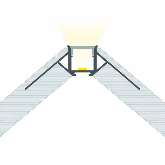 Lumexa Aluminium profiel Pleisterwerk/Pladur integratie voor buitenhoek LED-strip tot 8 mm