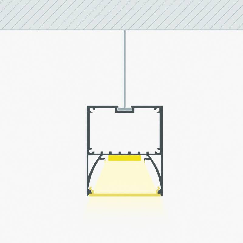 Lumexa Aluminium Profiel Sixe Opbouw en Hangend voor LED-strip tot 22 mm