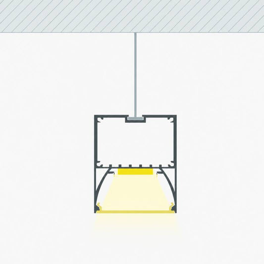Lumexa Aluminium Profiel Sixe Opbouw en Hangend voor LED-strip tot 22 mm