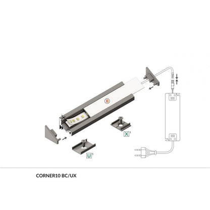 Lumexa Aluminium Profiel Variabele Hoek 1m voor LED-strip tot 10 mm