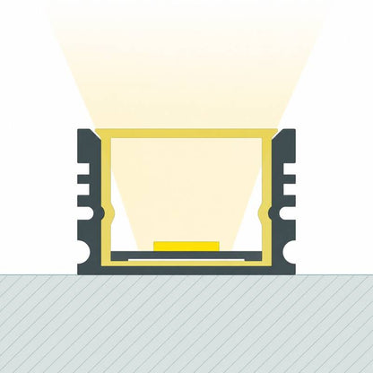 Lumexa Aluminium Profiel Waterdicht IP65 Inbouw 2m voor LED-strip tot 10 mm