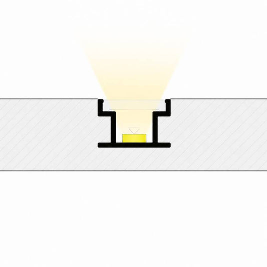 Lumexa Aluminium vloerprofiel voor LED-strip tot 10 mm