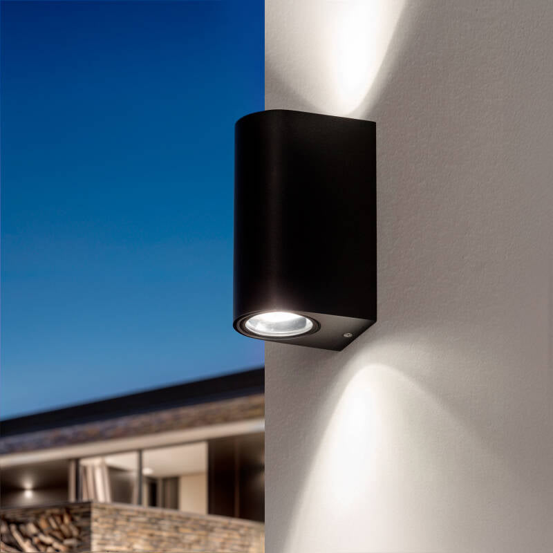 Lumexa Galavo Buiten Wandlamp Up/Down Zwart 2x GU10
