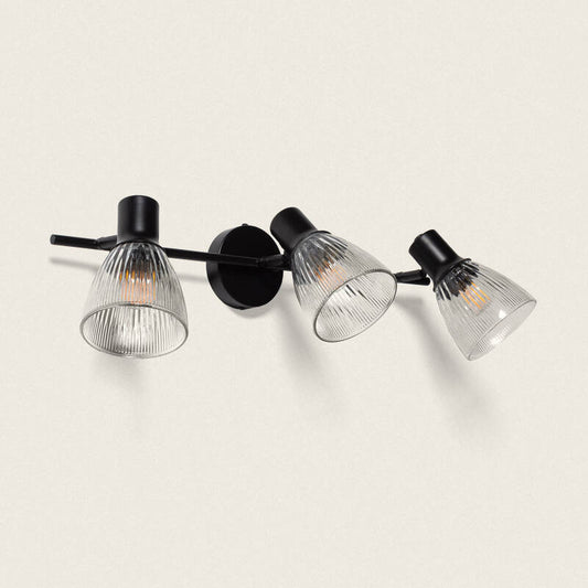 Aronaro LED Wandlamp 3 Spots Zwart