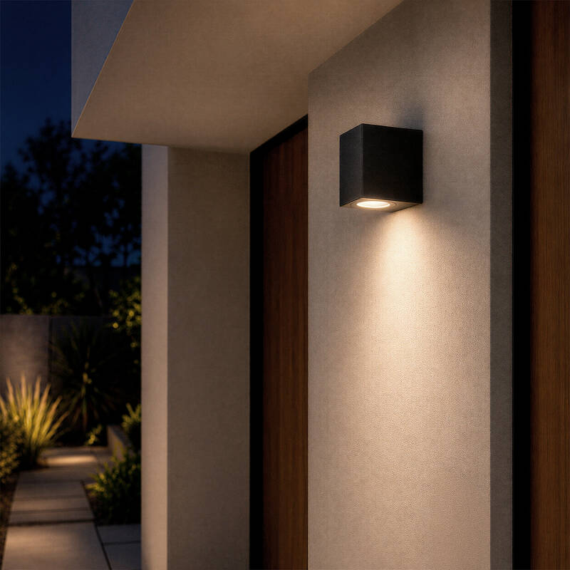 Lumexa Misenaro Buiten Wandlamp Zwart IP44 GU10