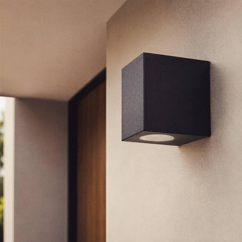 Lumexa Misenaro Buiten Wandlamp Zwart IP44 GU10