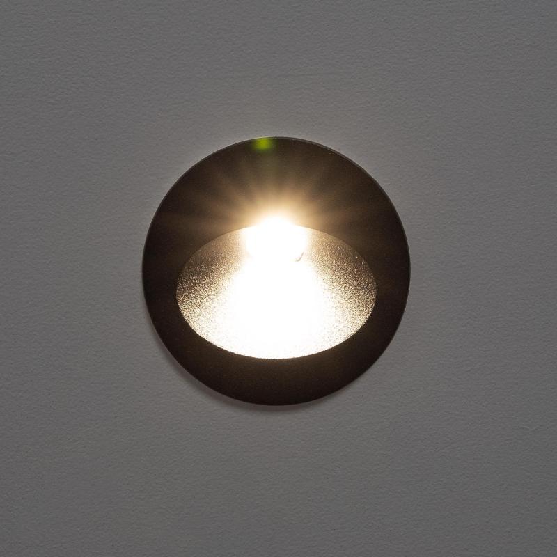 Lumexa Conaro LED Wandinbouwspot 3W Rond Zwart