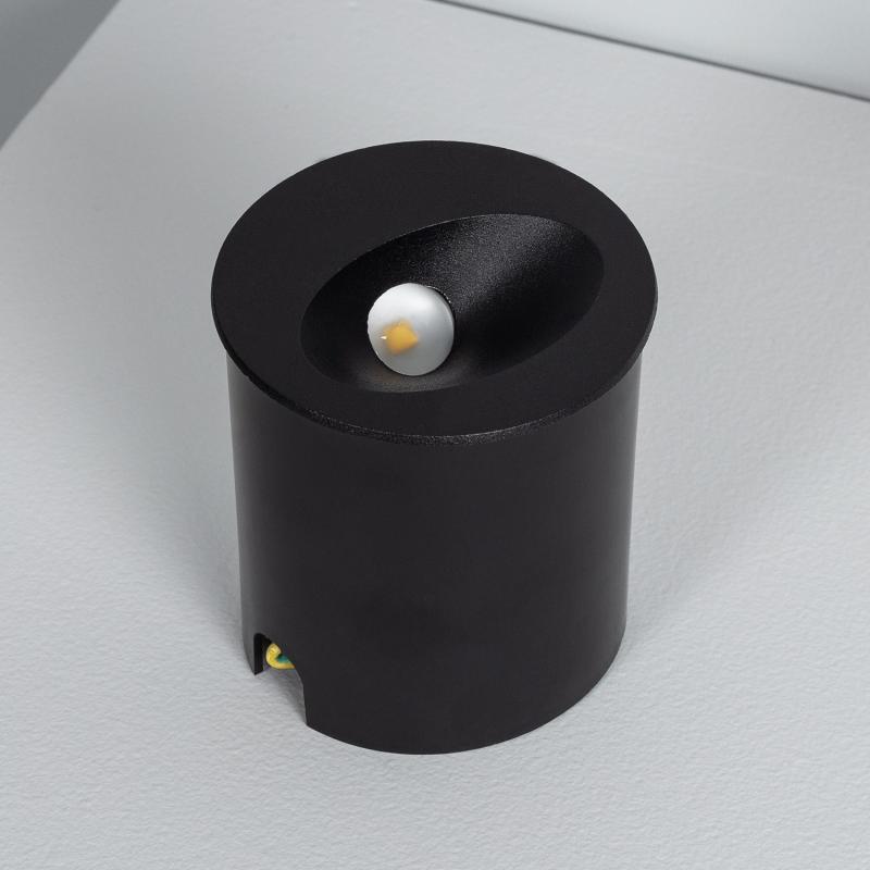 Lumexa Conaro LED Wandinbouwspot 3W Rond Zwart