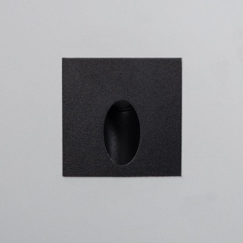 Lumexa Ellisavo LED Wandinbouwspot 3W Vierkant Zwart