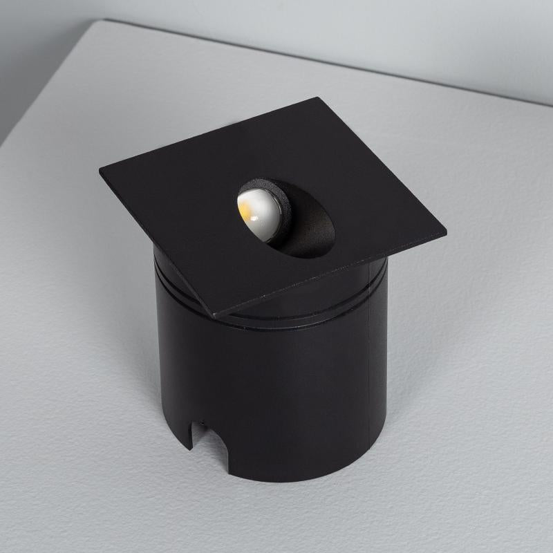 Lumexa Ellisavo LED Wandinbouwspot 3W Vierkant Zwart