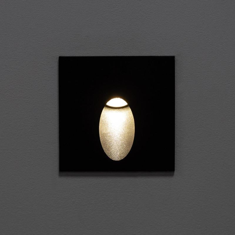 Lumexa Ellisavo LED Wandinbouwspot 3W Vierkant Zwart