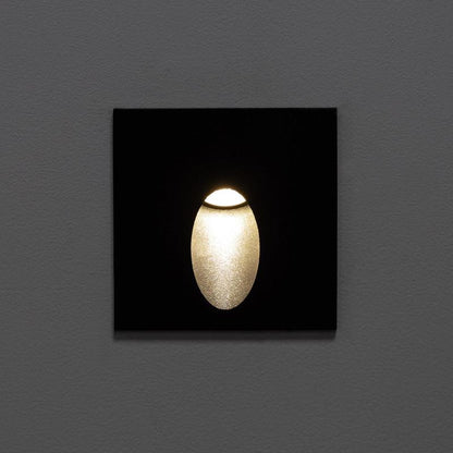 Lumexa Ellisavo LED Wandinbouwspot 3W Vierkant Zwart