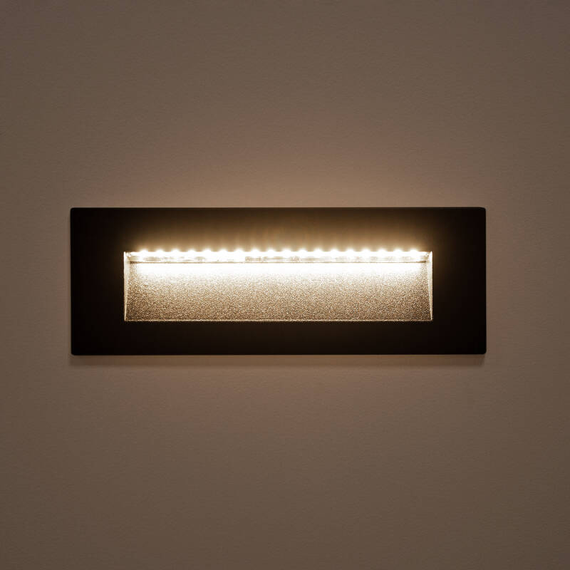 Lumexa Groltaro LED Wandinbouwspot 7W Rechthoekig Zwart