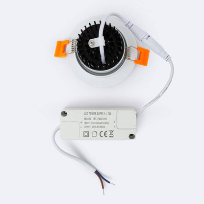Lumexa Downlight COB Rond Richtbaar LED 7W wit Zaag maat Ø 70 mm No Flicker