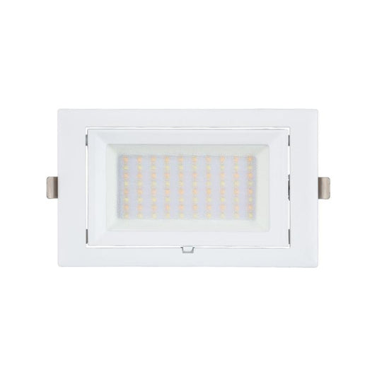Inbouwdownlight richtbaar rechthoekig | Neutraal/koel | 38W