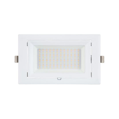 Inbouwdownlight richtbaar rechthoekig | Warm wit | 48W
