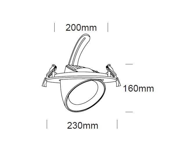 Lumexa LED Downlight Adjustable 48 W Round Osram